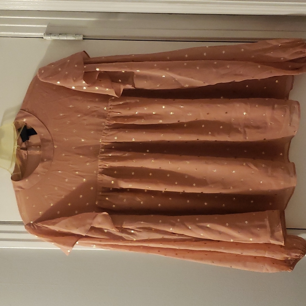 Blush and gold blouse